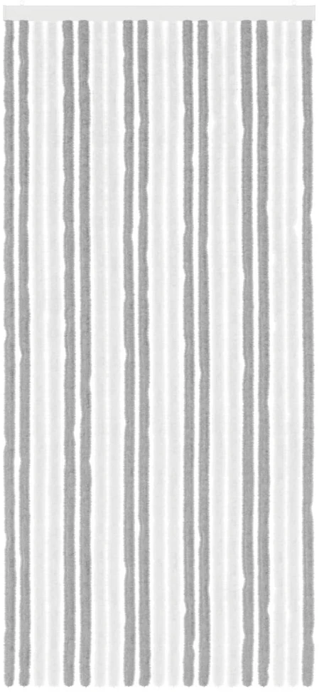 Vabzdžių Užuolaida iš Chenille Pilka ir balta 90 x 200 cm