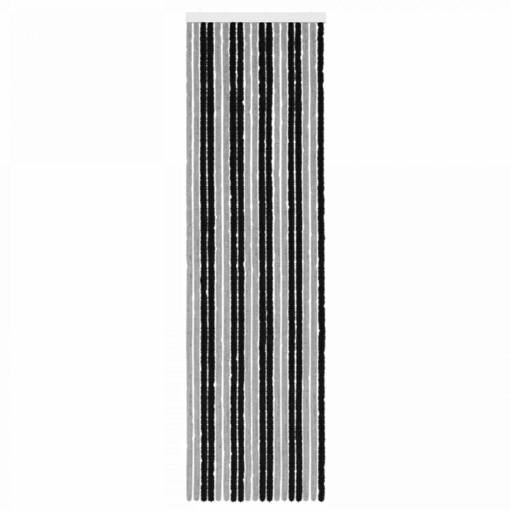 Vabzdžių Užuolaida iš Chenille Pilka ir juoda 56 x 200 cm