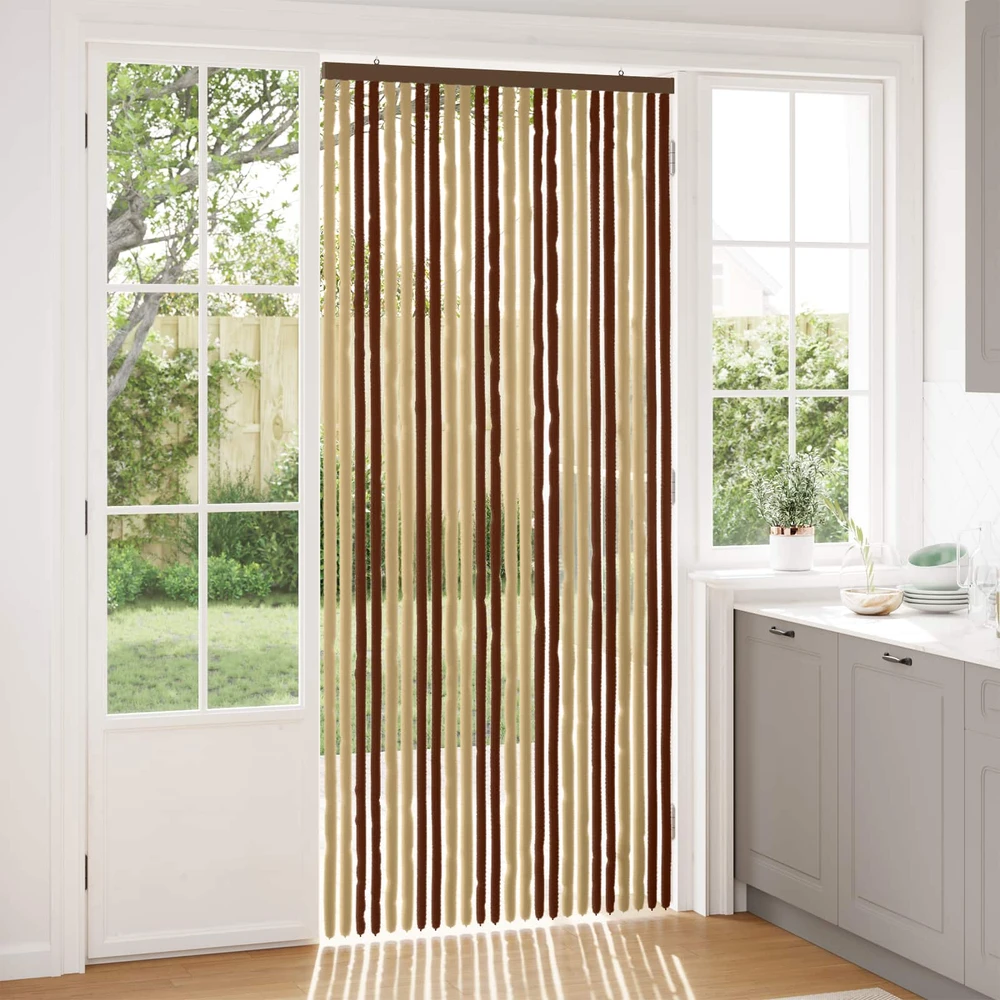 Vabzdžių Užuolaida iš Chenille Ruda ir beigė 100 x 230 cm