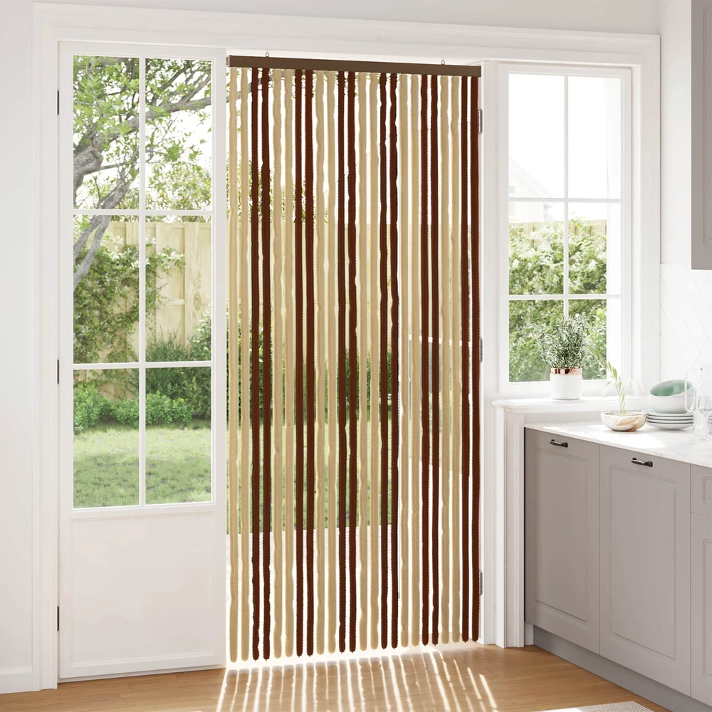 Vabzdžių Užuolaida iš Chenille Ruda ir beigė 100 x 220 cm