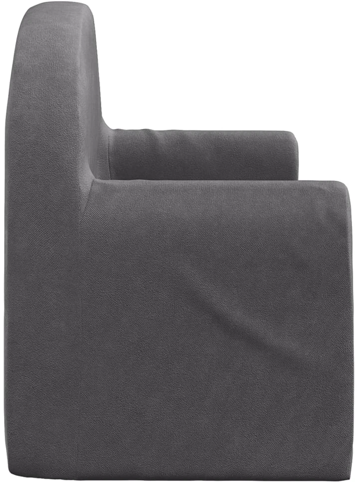 Vaikiška dvivietė sofa-lova, antracito, minkštas pliušas