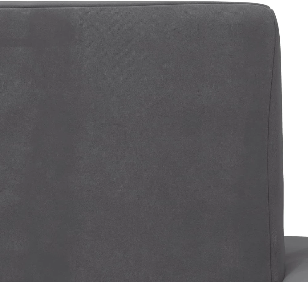 Vaikiška dvivietė sofa-lova, antracito, minkštas pliušas