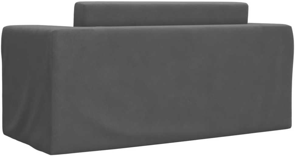 Vaikiška dvivietė sofa-lova, antracito, minkštas pliušas