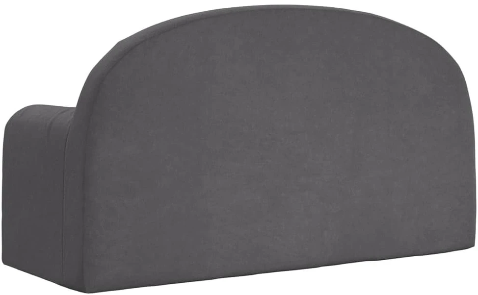 Vaikiška dvivietė sofa-lova, antracito, minkštas pliušas