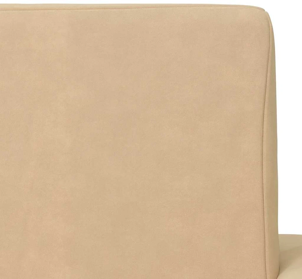 Vaikiška dvivietė sofa-lova, kreminės spalvos, minkštas pliušas