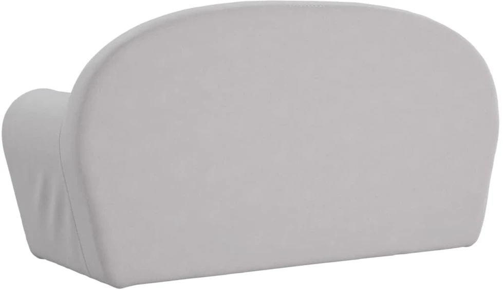 Vaikiška dvivietė sofa-lova, šviesiai pilka, minkštas pliušas