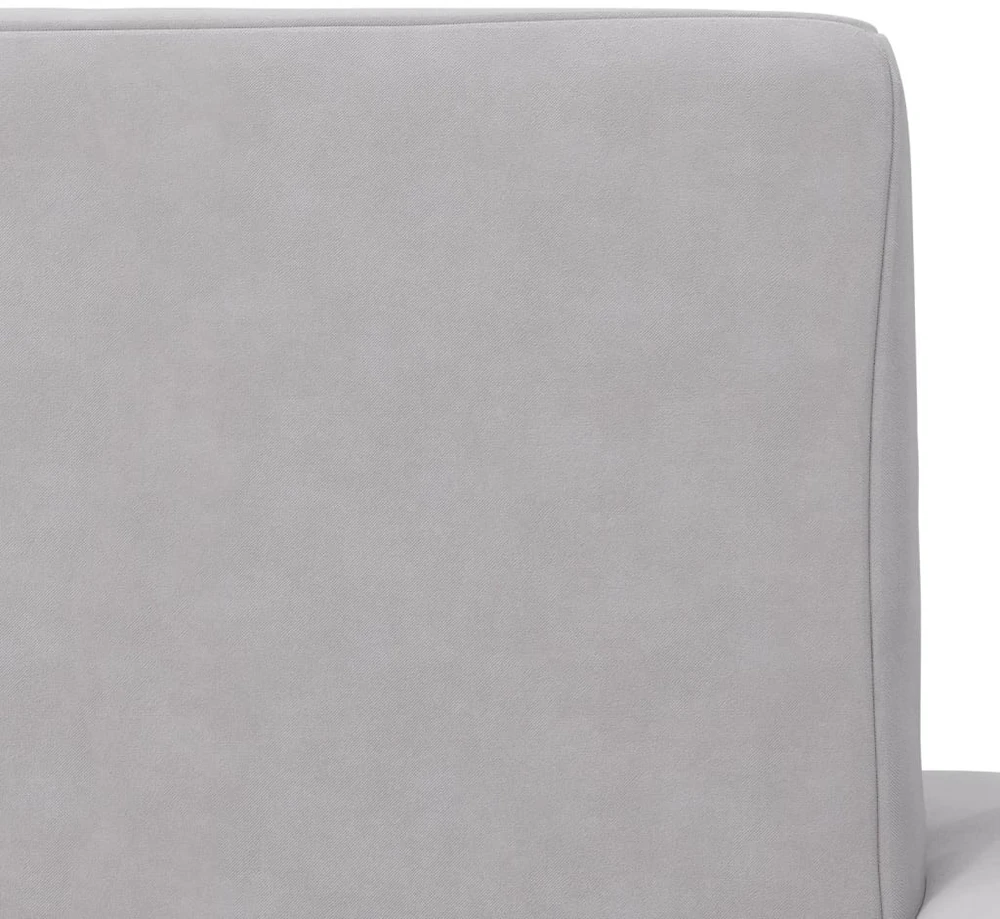 Vaikiška dvivietė sofa-lova, šviesiai pilka, minkštas pliušas