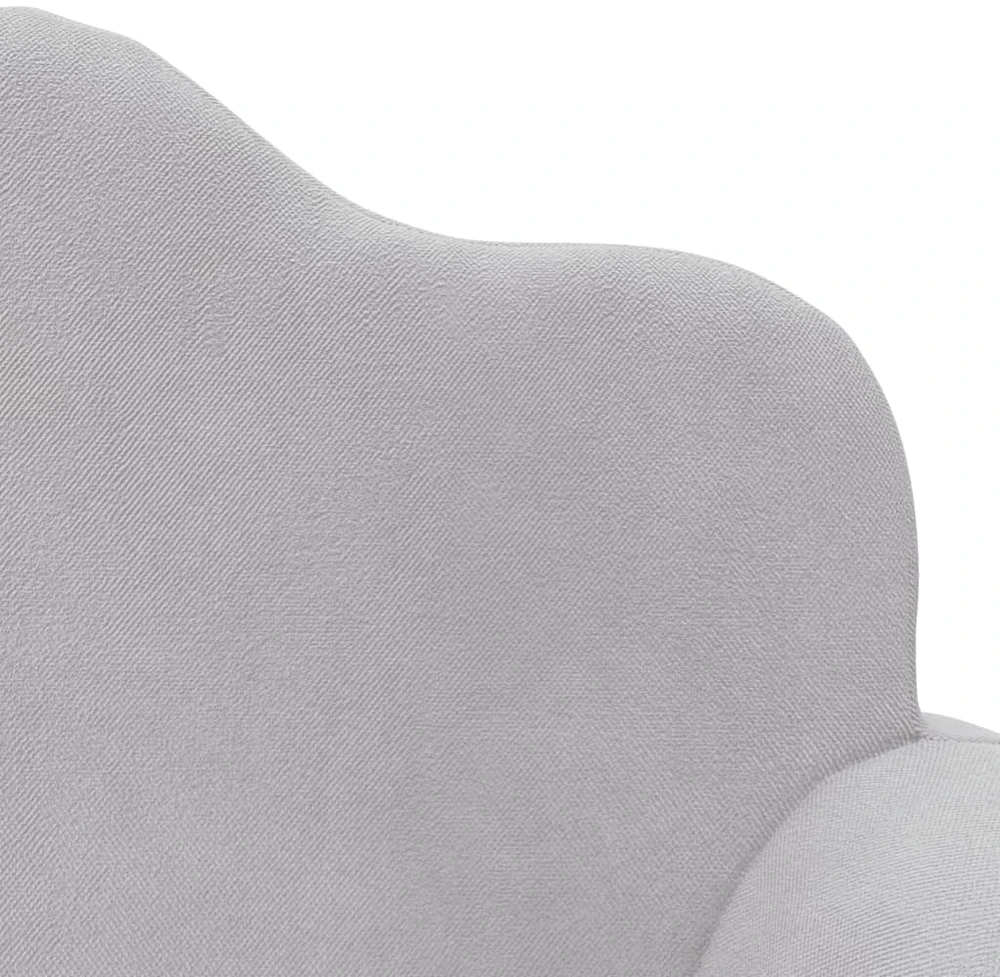 Vaikiška dvivietė sofa, šviesiai pilka, minkštas pliušas