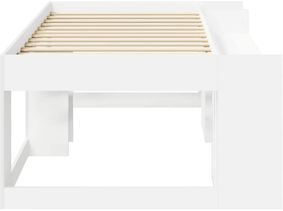 Vaikiška lova su saugykla Balta 90 x 190 cm Apdirbta mediena