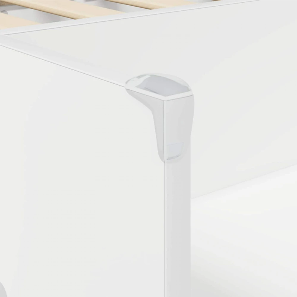 Vaikiška lova su saugykla Balta 98.5 x 200 cm Apdirbta mediena