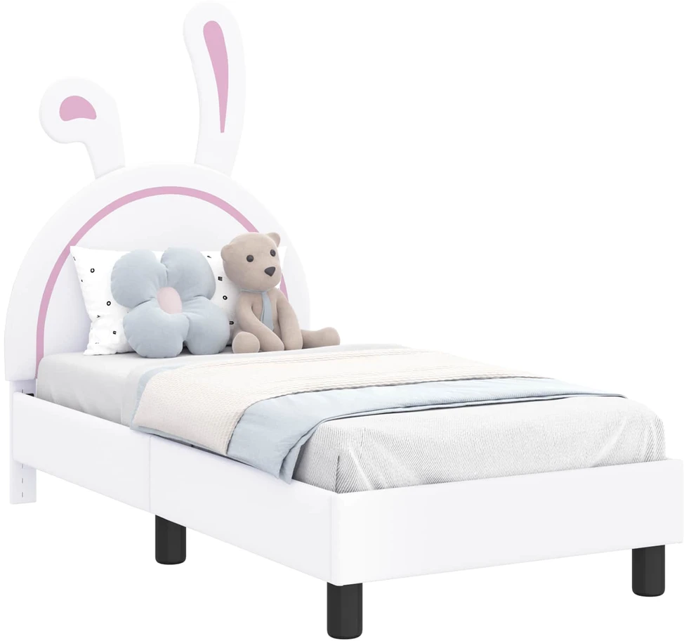 Lova Vaikiška Lovo Rėmas su Galvūgaliu Balta 70 x 140 cm PU