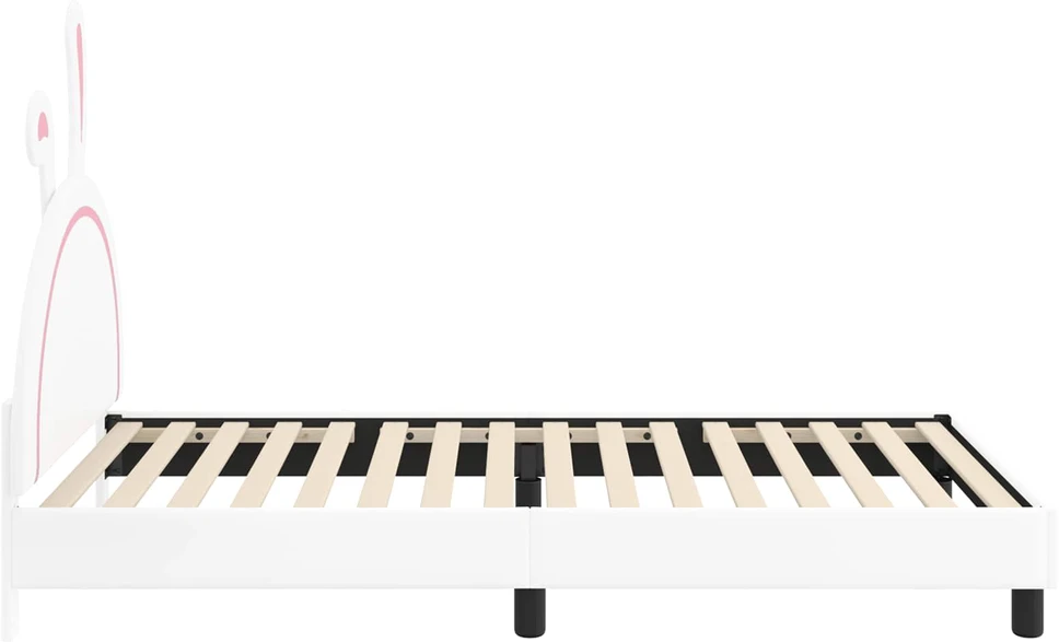 Lova Vaikiška lovos konstrukcija su galvūgaliu Balta 90 x 190 cm PU