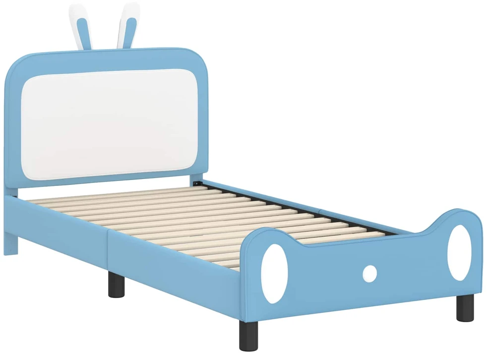 Lova Vaikiška lovos konstrukcija su galvūgaliu Mėlyna 80 x 200 cm PU