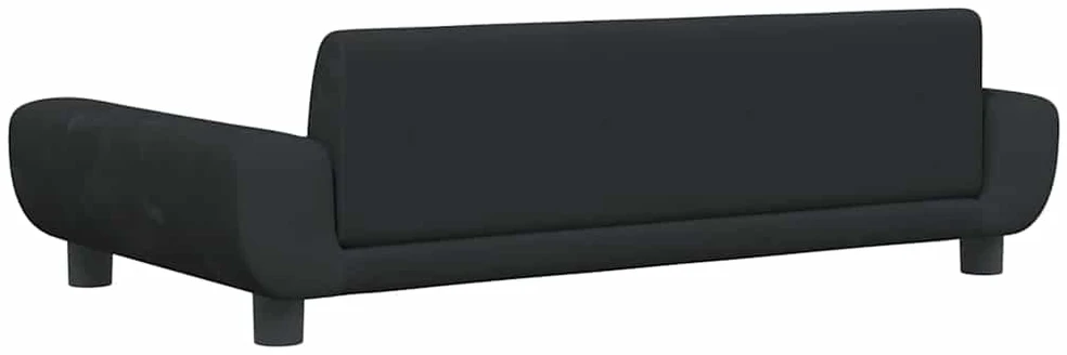 Vaikiška sofa, juodos spalvos, 100x54x33cm, aksomas