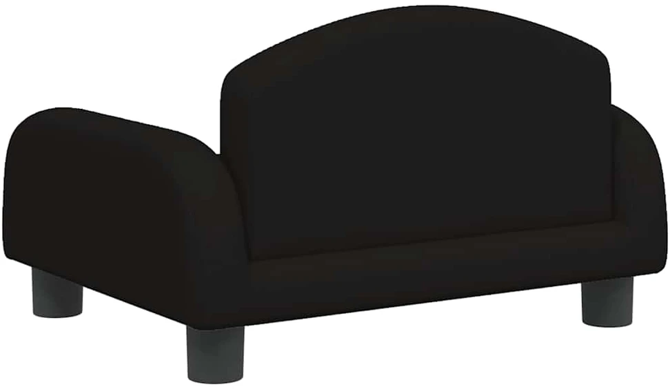 Vaikiška sofa, juodos spalvos, 50x40x30 cm, audinys
