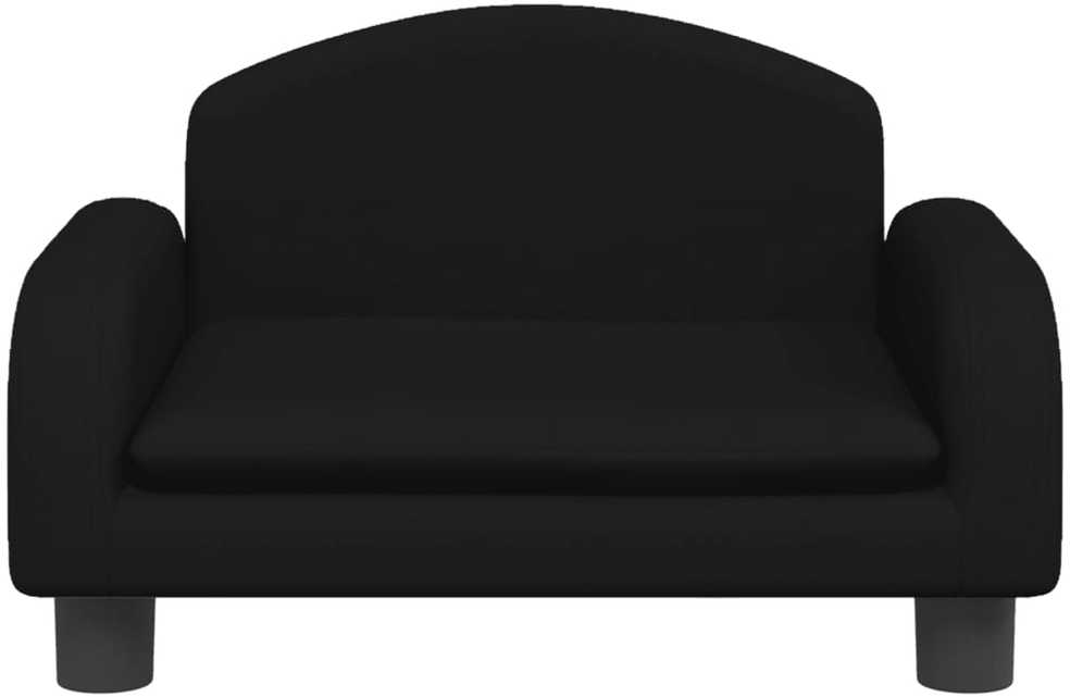 Vaikiška sofa, juodos spalvos, 50x40x30 cm, audinys