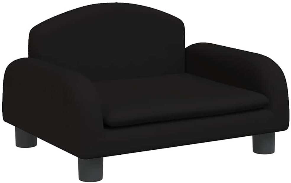 Vaikiška sofa, juodos spalvos, 50x40x30 cm, audinys