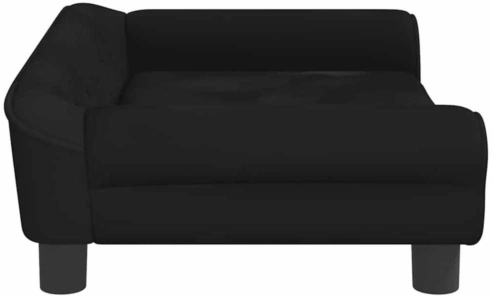 Vaikiška sofa, juodos spalvos, 70x45x26cm, aksomas