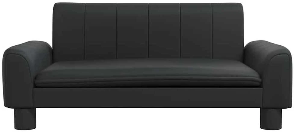 Vaikiška sofa, juodos spalvos, 70x45x30cm, dirbtinė oda