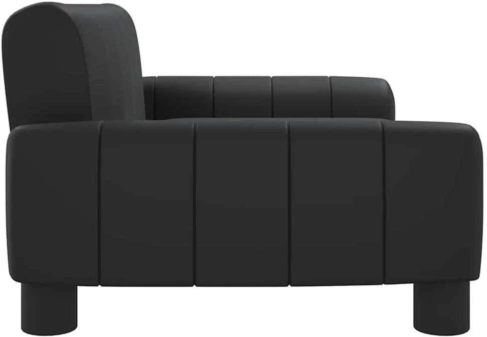 Vaikiška sofa, juodos spalvos, 70x45x30cm, dirbtinė oda