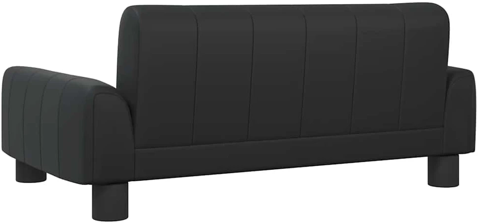 Vaikiška sofa, juodos spalvos, 70x45x30cm, dirbtinė oda