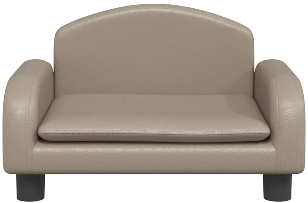 Vaikiška sofa, kapučino spalvos, 50x40x30 cm, dirbtinė oda