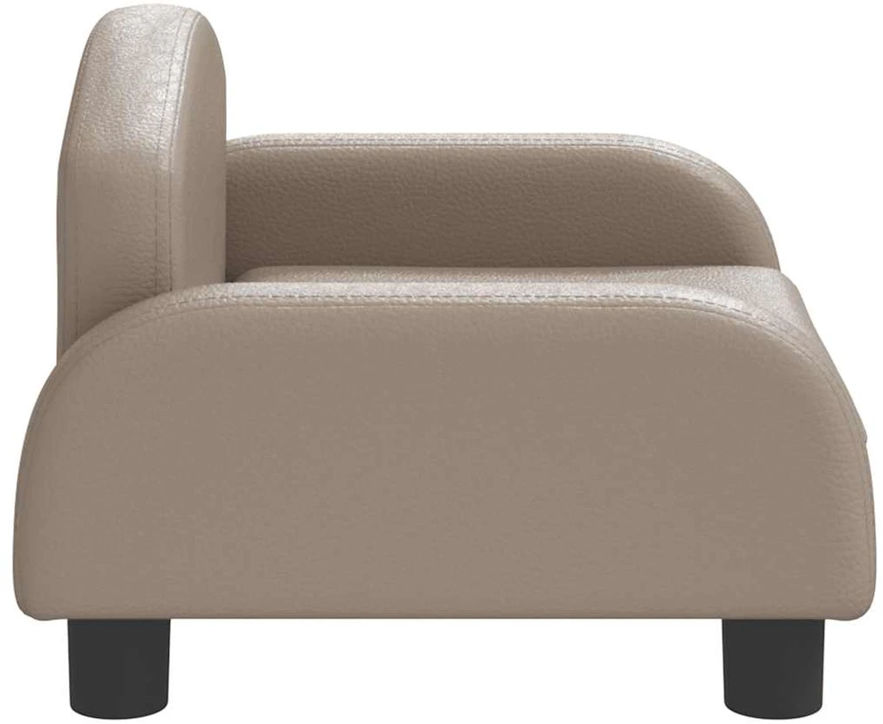 Vaikiška sofa, kapučino spalvos, 50x40x30 cm, dirbtinė oda