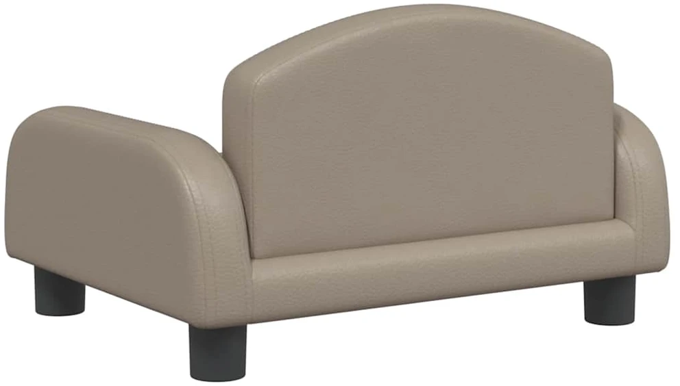Vaikiška sofa, kapučino spalvos, 50x40x30 cm, dirbtinė oda