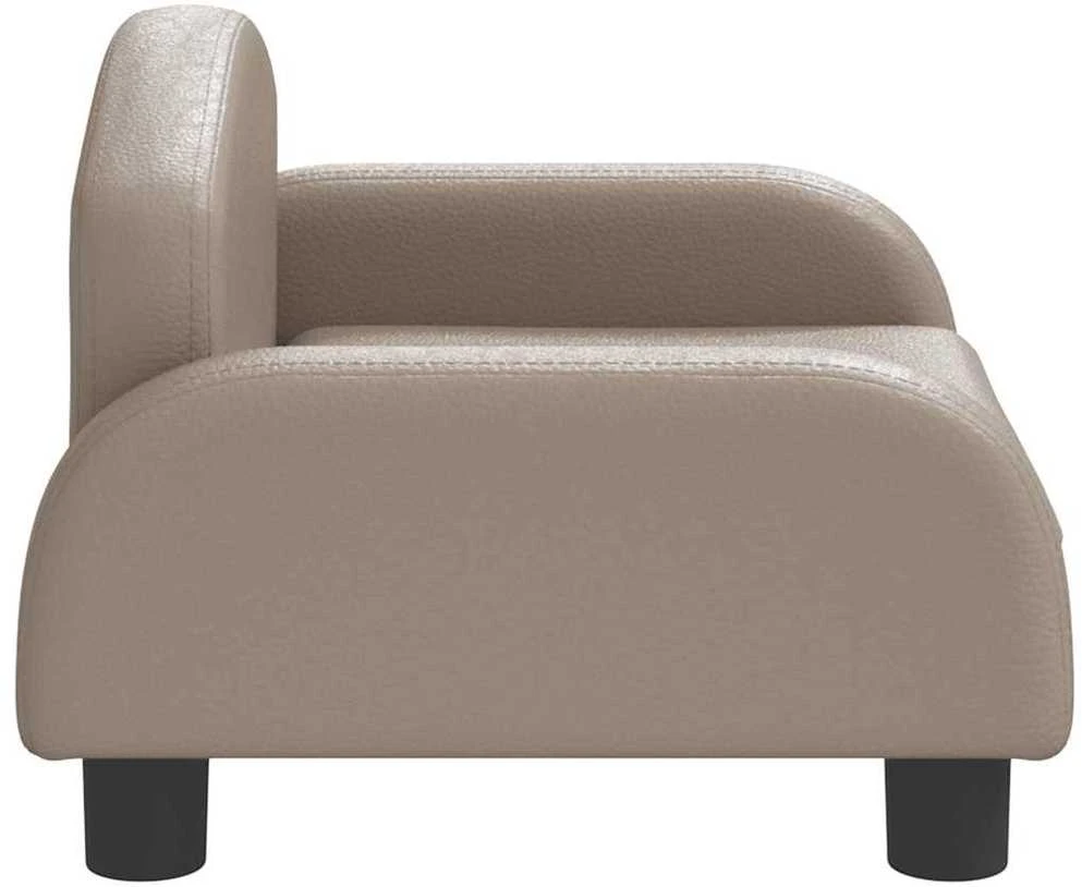 Vaikiška sofa, kapučino spalvos, 50x40x30 cm, dirbtinė oda