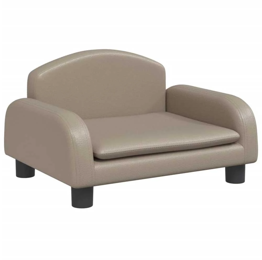 Vaikiška sofa, kapučino spalvos, 50x40x30 cm, dirbtinė oda