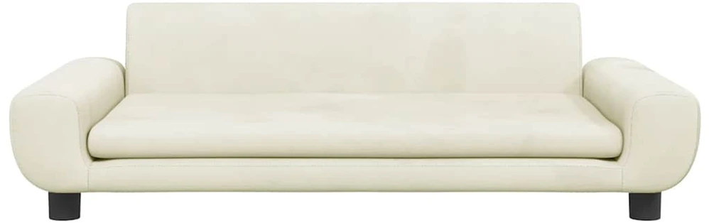 Vaikiška sofa, kreminės spalvos, 100x54x33cm, aksomas