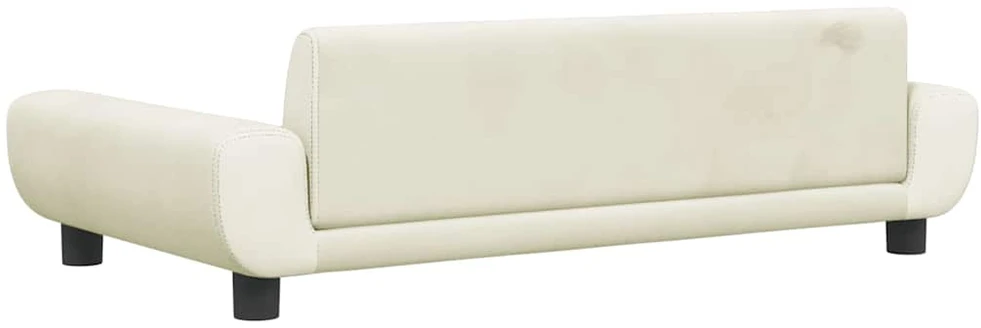 Vaikiška sofa, kreminės spalvos, 100x54x33cm, aksomas