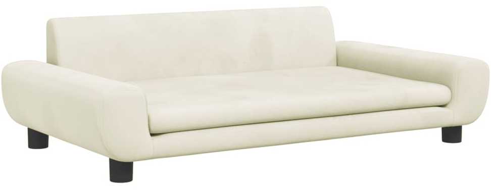 Vaikiška sofa, kreminės spalvos, 100x54x33cm, aksomas