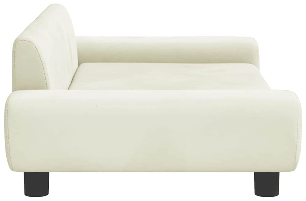 Vaikiška sofa, kreminės spalvos, 100x54x33cm, aksomas