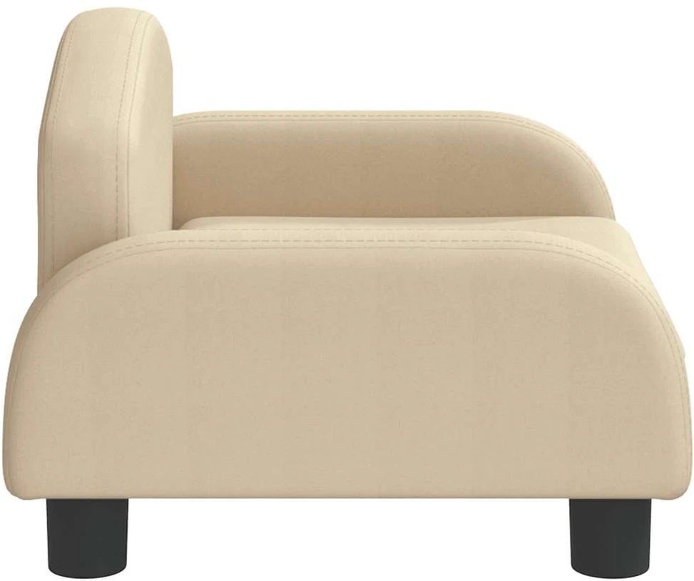 Vaikiška sofa, kreminės spalvos, 50x40x30cm, audinys