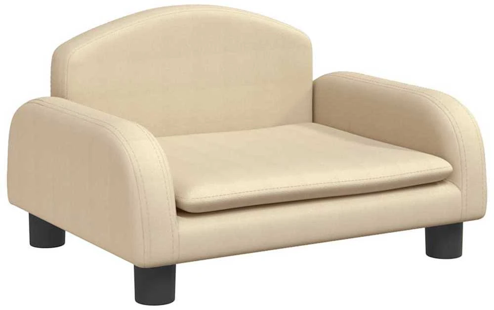 Vaikiška sofa, kreminės spalvos, 50x40x30cm, audinys