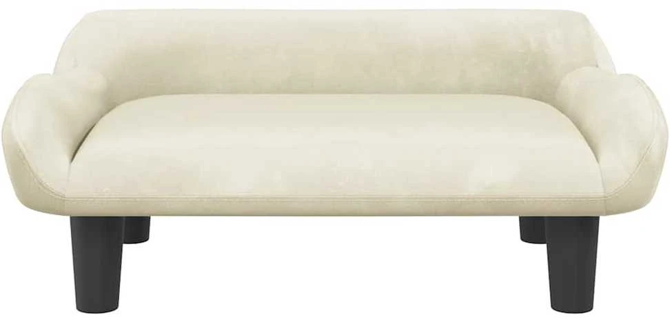 Vaikiška sofa, kreminės spalvos, 70x40x24cm, aksomas