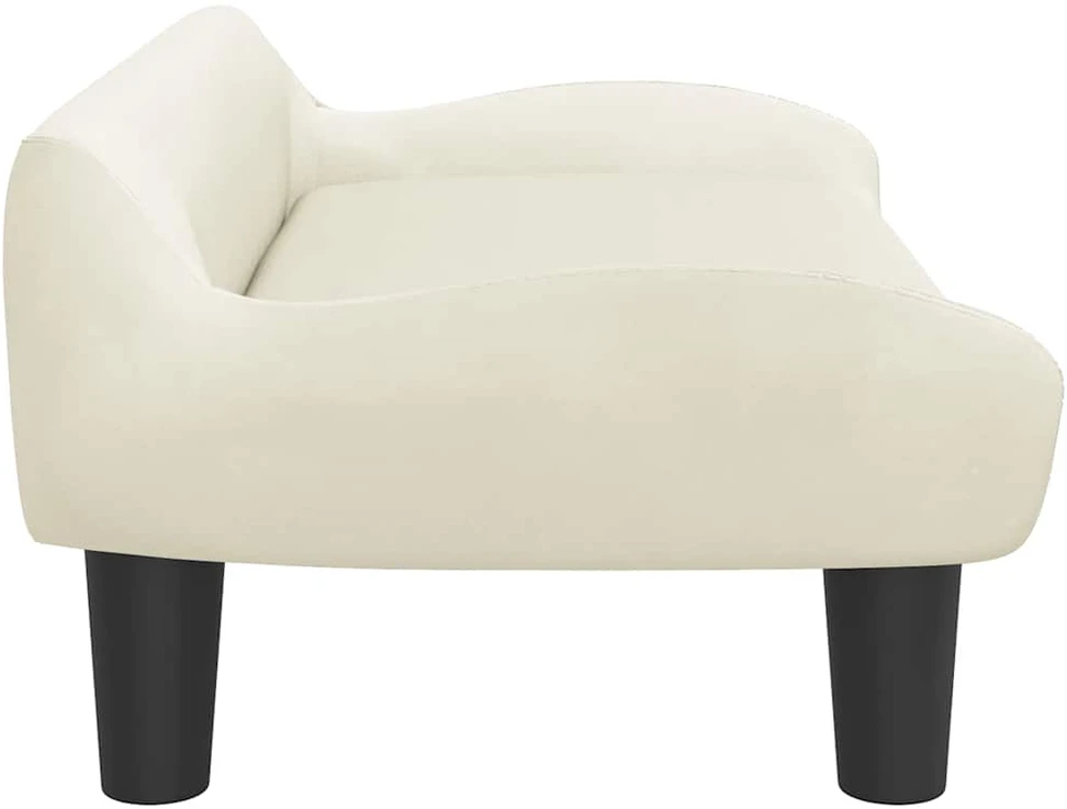 Vaikiška sofa, kreminės spalvos, 70x40x24cm, aksomas