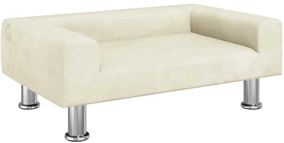 Vaikiška sofa, kreminės spalvos, 70x45x26,5cm, aksomas