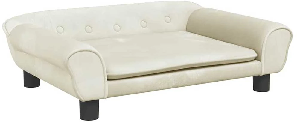 Vaikiška sofa, kreminės spalvos, 70x45x26cm, aksomas