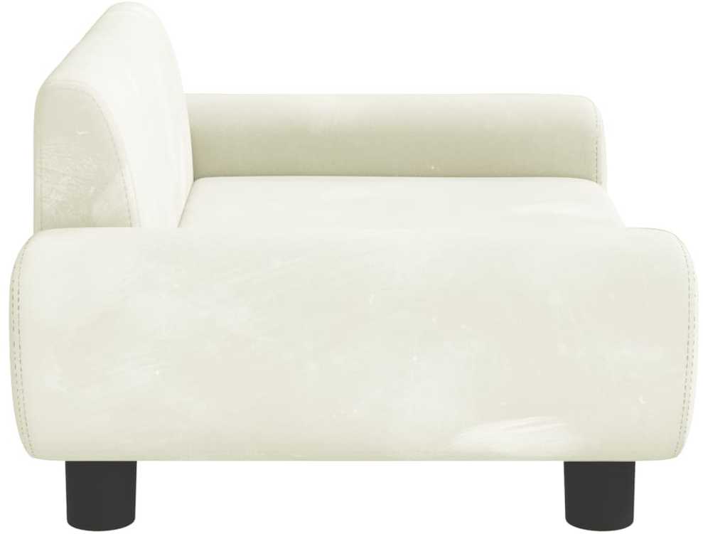Vaikiška sofa, kreminės spalvos, 70x45x33cm, aksomas
