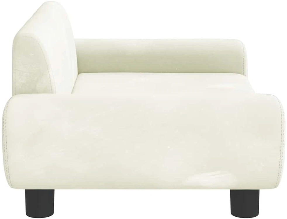 Vaikiška sofa, kreminės spalvos, 70x45x33cm, aksomas
