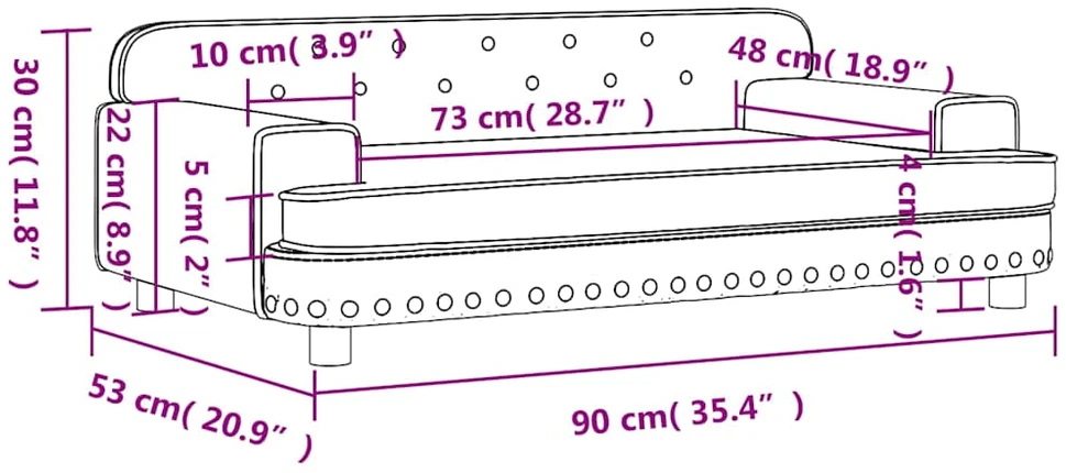 Vaikiška sofa, kreminės spalvos, 90x53x30cm, aksomas