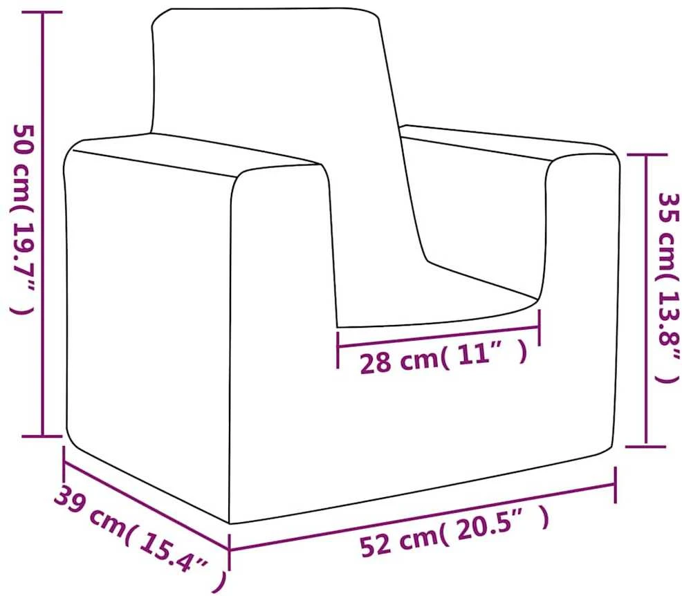 Vaikiška sofa, kreminės spalvos, minkštas pliušas