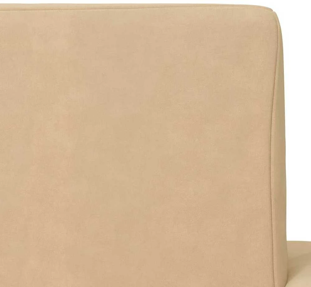 Vaikiška sofa-lova, kreminės spalvos, minkštas pliušas