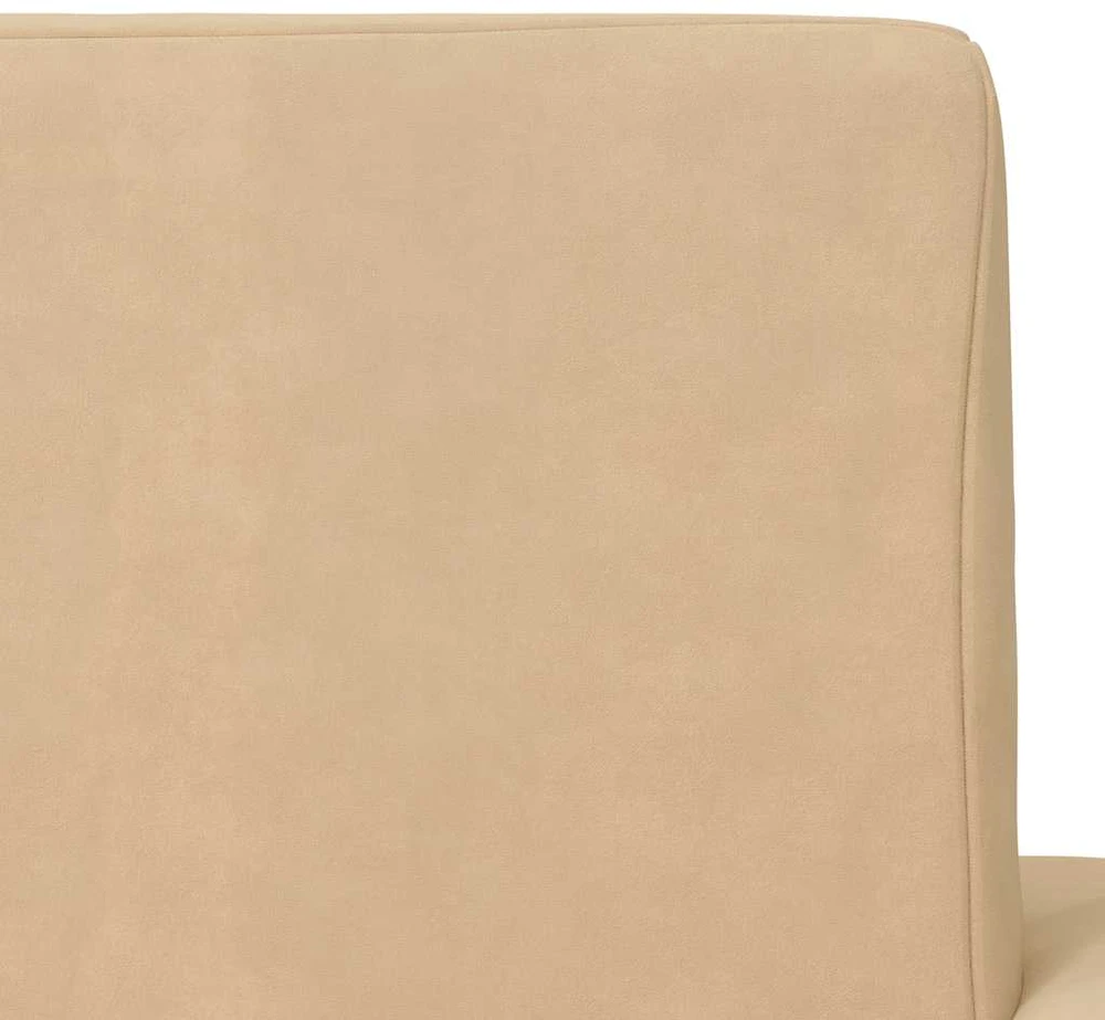 Vaikiška sofa-lova, kreminės spalvos, minkštas pliušas
