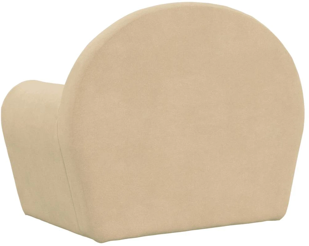 Vaikiška sofa-lova, kreminės spalvos, minkštas pliušas