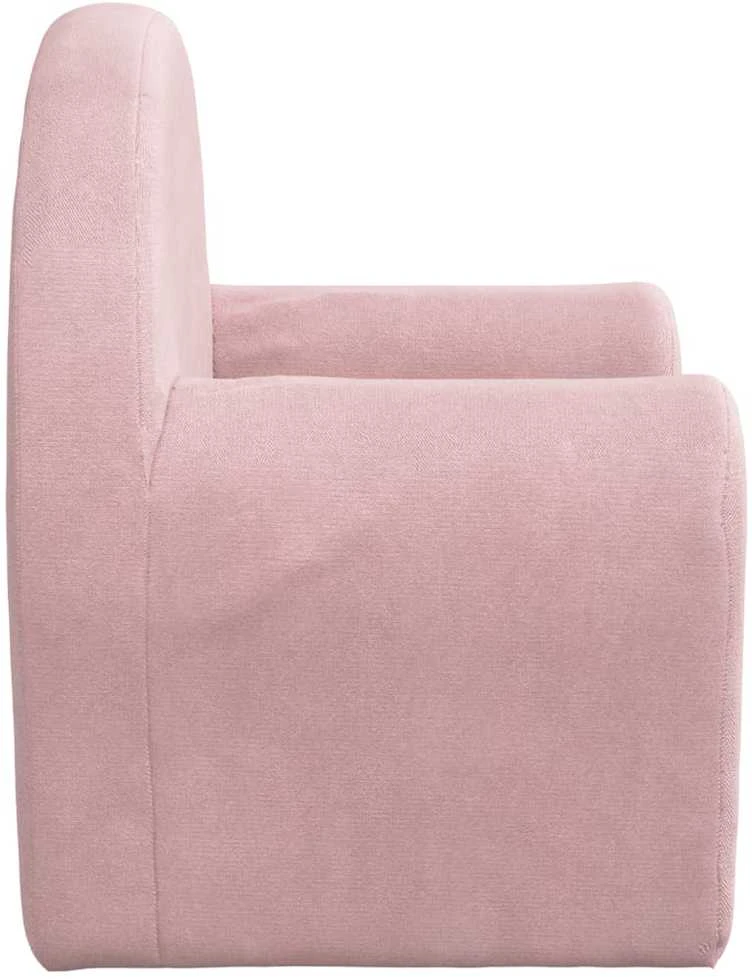 Vaikiška sofa-lova, rožinės spalvos, minkštas pliušas