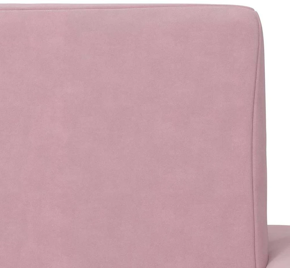 Vaikiška sofa-lova, rožinės spalvos, minkštas pliušas