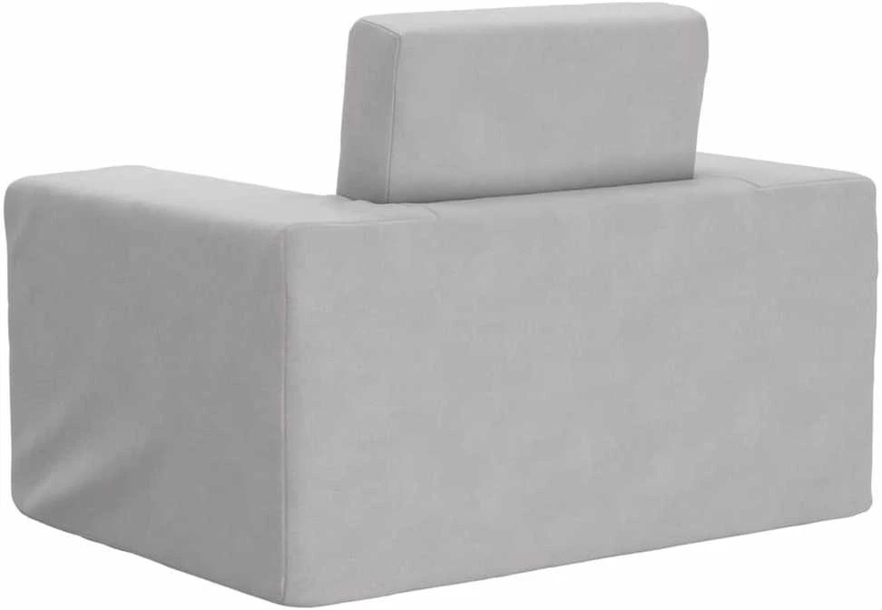 Vaikiška sofa-lova, šviesiai pilkos spalvos, minkštas pliušas